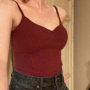 NWT Express sleeveless ribbed body suit